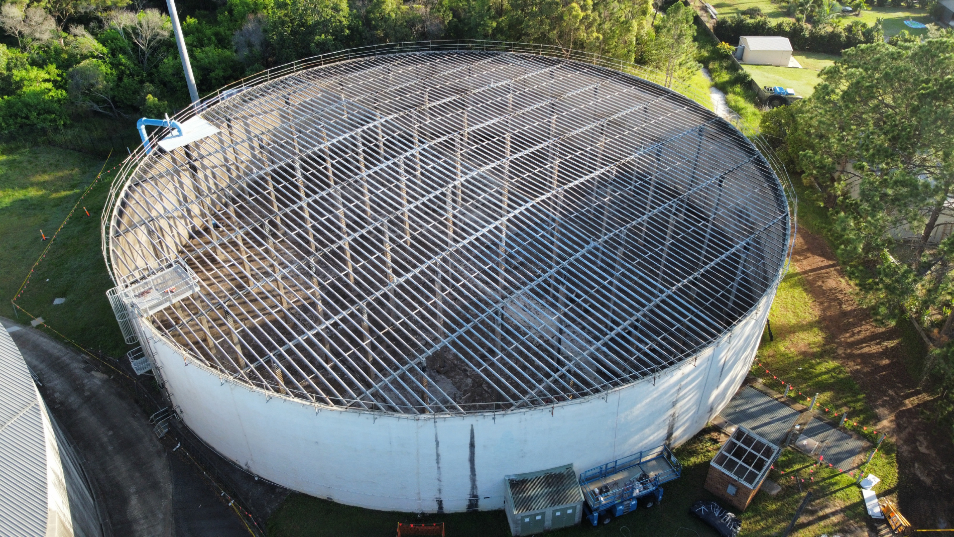 Aerial view of Irwin Services industrial asbestos removal project Brisbane
